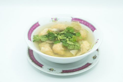 Soupe ravioli aux crevettes