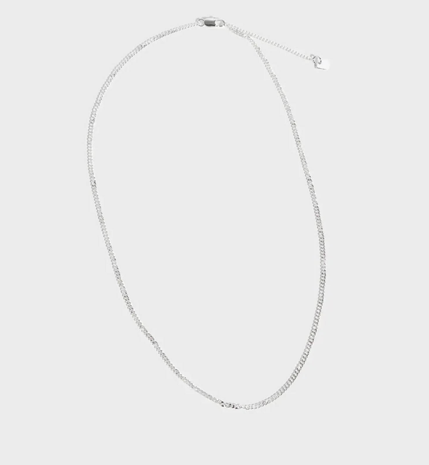 Minimalist silver chain necklace – Image 2