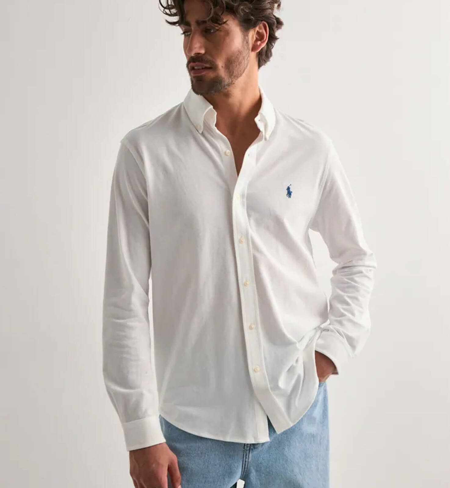 Classic white cotton shirt – Image 2