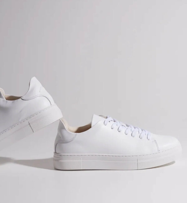 White leather sneakers